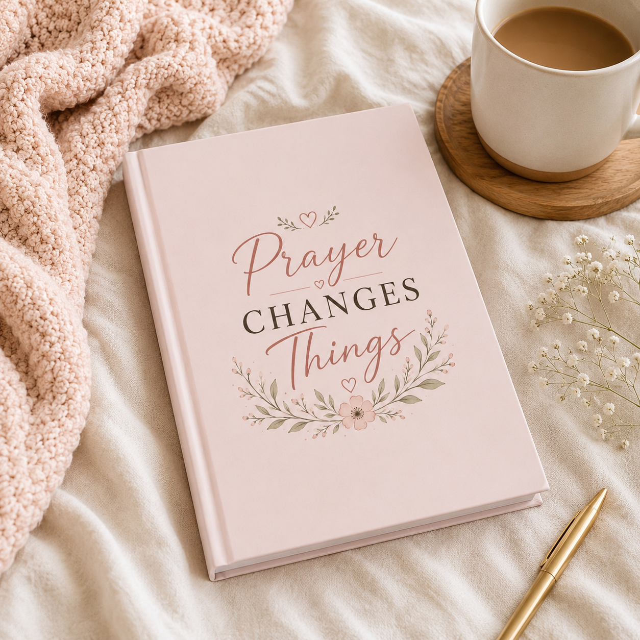 Prayer Changes Things Hardcover Journal | Christian Prayer Notebook for Women, Bible Study & Faith Reflection Journal