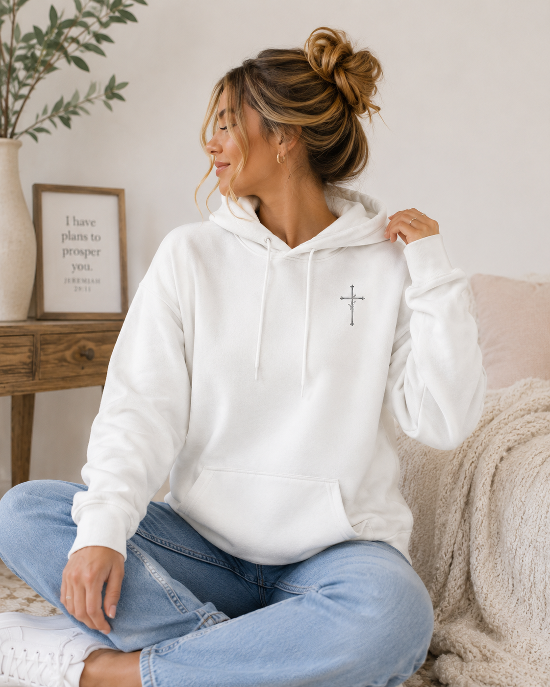 Faith Over Fear Christian Hoodie – Inspirational Christian Sweatshirt & Faith Gift