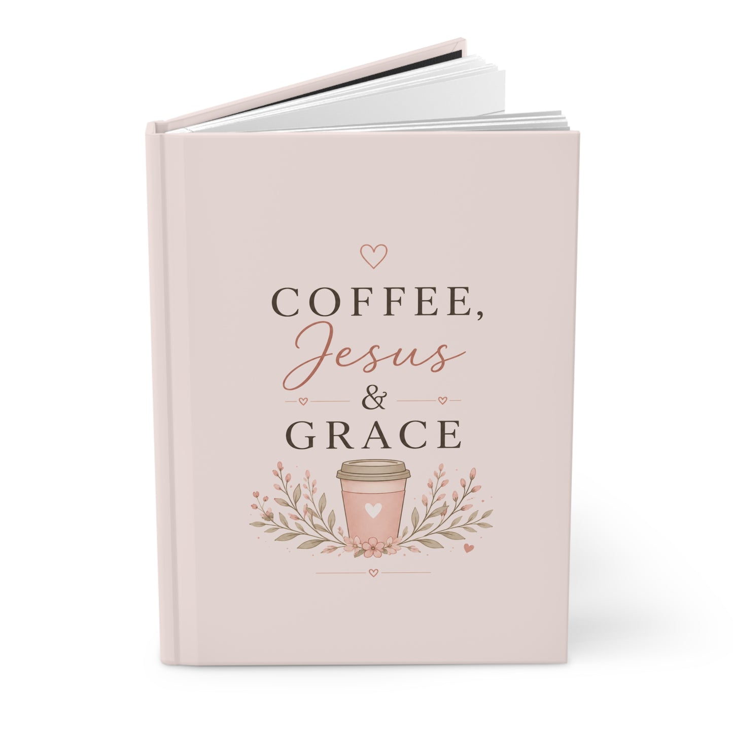 Coffee, Jesus & Grace Hardcover Journal | Christian Notebook for Prayer, Bible Study & Daily Reflection