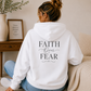 Faith Over Fear Christian Hoodie – Inspirational Christian Sweatshirt & Faith Gift