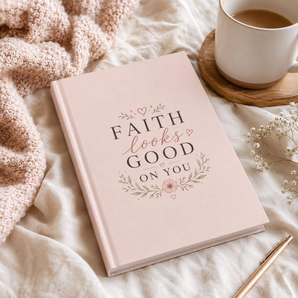 Faith Looks Good on You Hardcover Journal | Christian Notebook for Prayer, Bible Study & Reflection