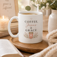 Coffee, Jesus & Grace Mug | Christian Coffee Lover Gift | Faith Inspired Ceramic Mug