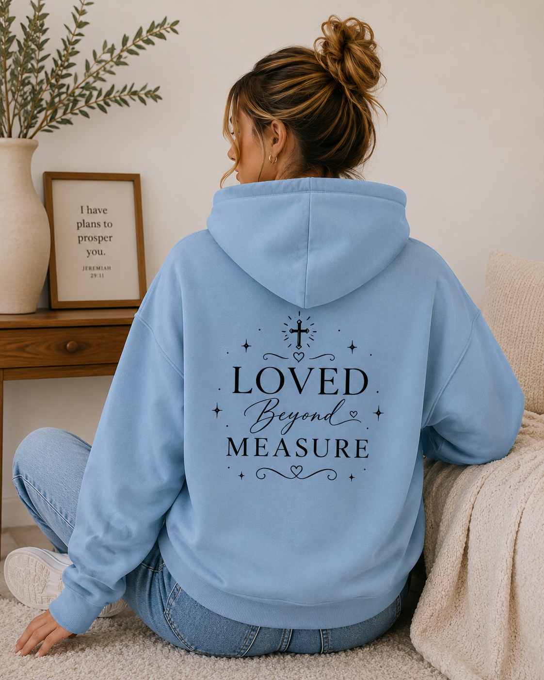 Loved Beyond Measure Hoodie | Christian Back Print Sweatshirt