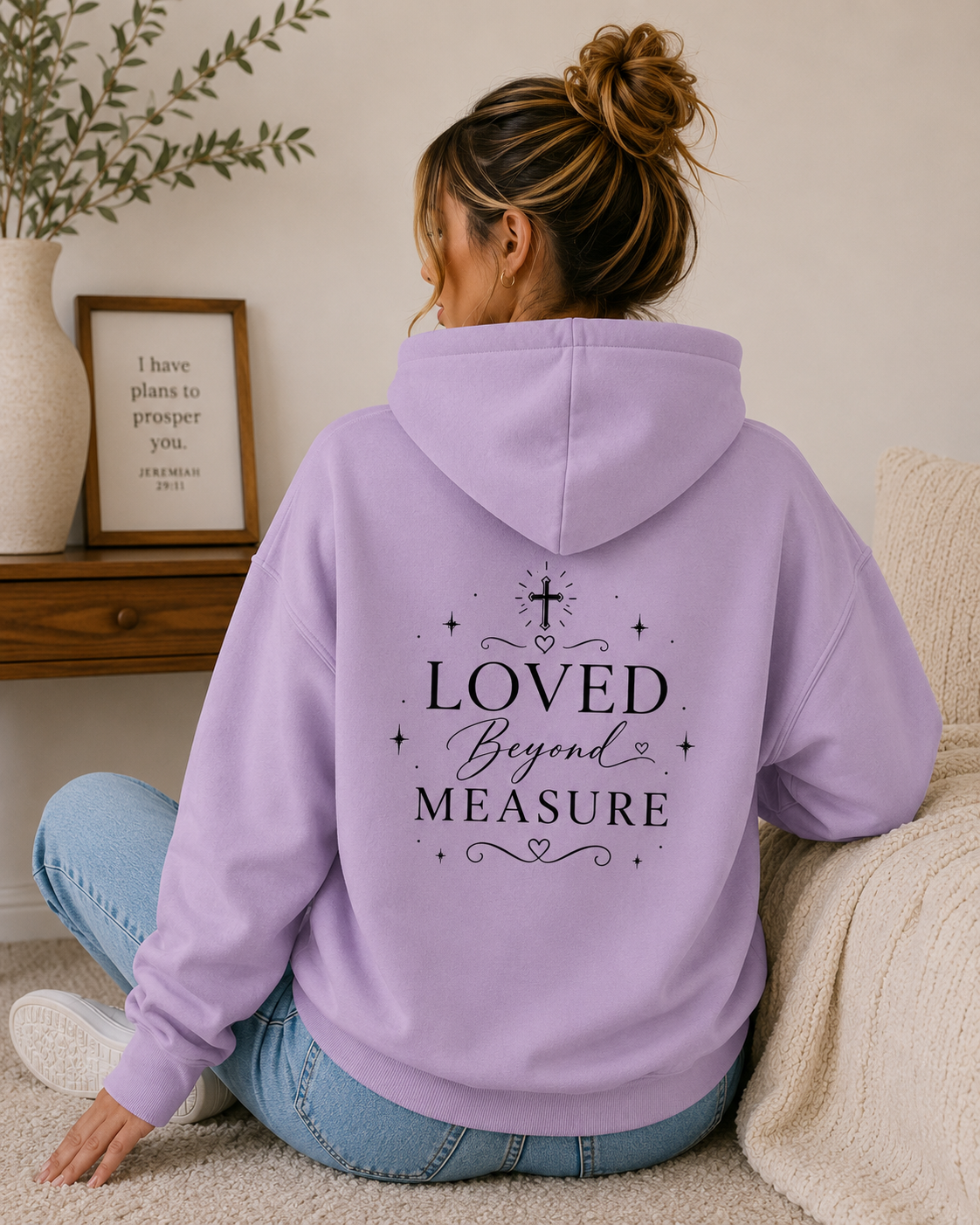 Loved Beyond Measure Hoodie | Christian Back Print Sweatshirt