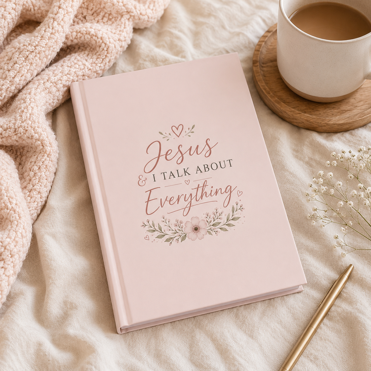 Jesus & I Talk About Everything Hardcover Journal | Christian Prayer & Reflection Notebook for Women