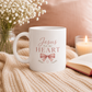 Jesus Has My Heart Mug | 11oz Christian Coffee Mug | Faith Gift for Women