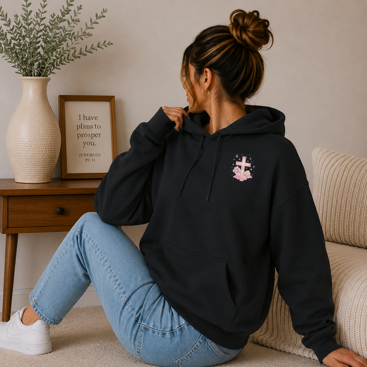 Walking By Faith Christian Hoodie | 2 Corinthians 5:7 Faith-Based Hoodie