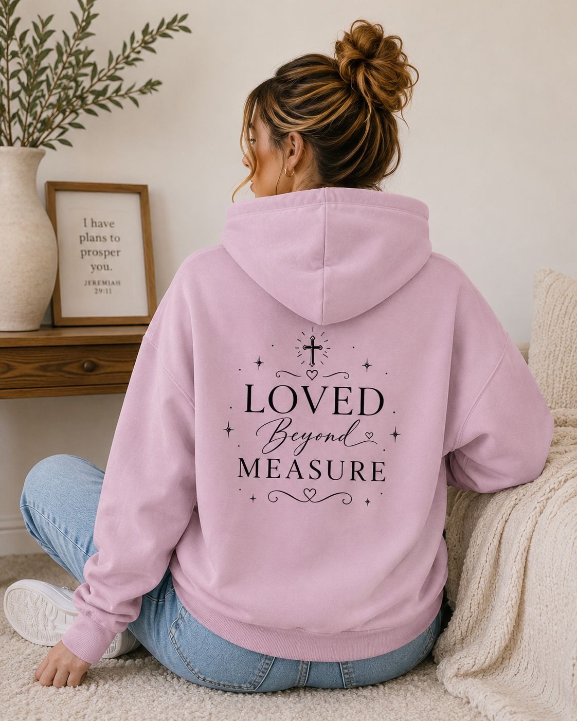 Loved Beyond Measure Hoodie | Christian Back Print Sweatshirt