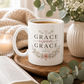 Grace Upon Grace Mug – John 1:16 Christian Coffee Mug | Floral Faith Mug for Women
