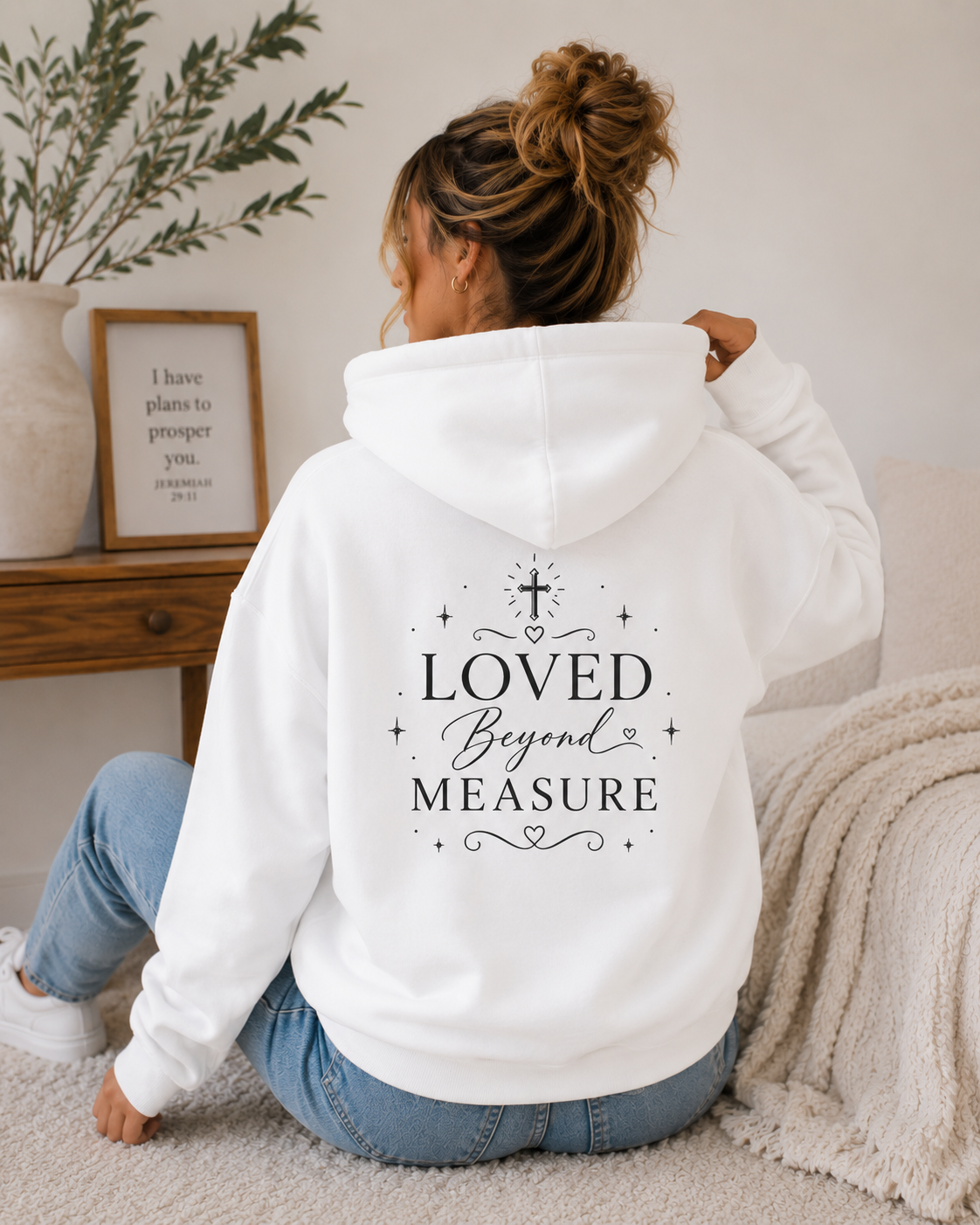 Loved Beyond Measure Hoodie | Christian Back Print Sweatshirt